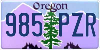 OR license plate 985PZR