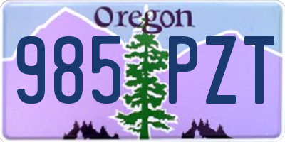 OR license plate 985PZT
