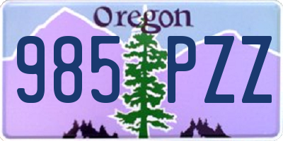OR license plate 985PZZ