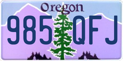 OR license plate 985QFJ