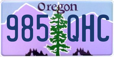 OR license plate 985QHC