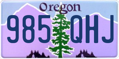 OR license plate 985QHJ