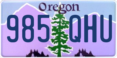 OR license plate 985QHU