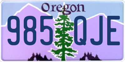 OR license plate 985QJE