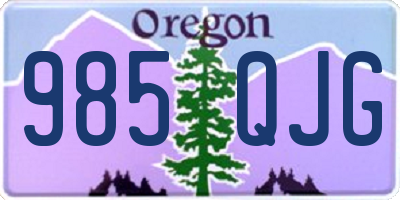 OR license plate 985QJG