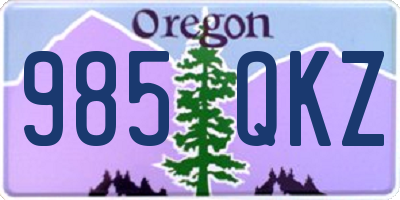 OR license plate 985QKZ