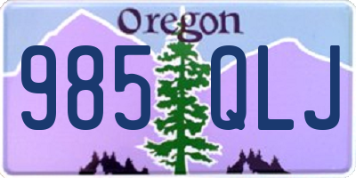 OR license plate 985QLJ