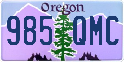 OR license plate 985QMC