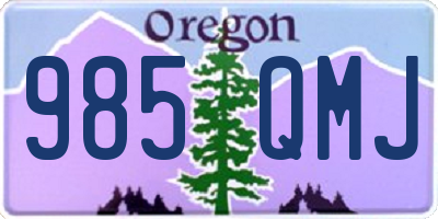 OR license plate 985QMJ