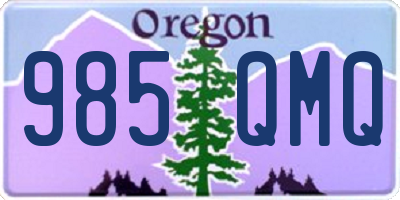 OR license plate 985QMQ