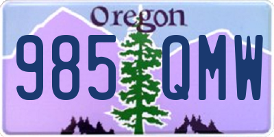 OR license plate 985QMW