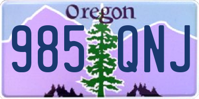 OR license plate 985QNJ