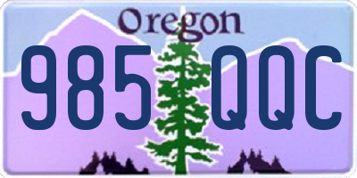 OR license plate 985QQC