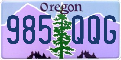 OR license plate 985QQG