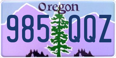 OR license plate 985QQZ