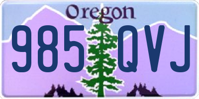 OR license plate 985QVJ