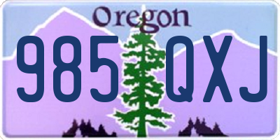OR license plate 985QXJ