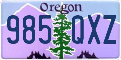 OR license plate 985QXZ