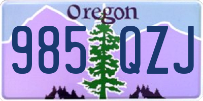 OR license plate 985QZJ