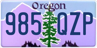 OR license plate 985QZP