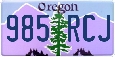 OR license plate 985RCJ