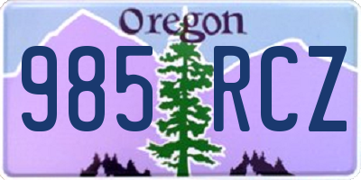OR license plate 985RCZ