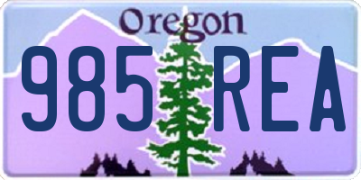 OR license plate 985REA