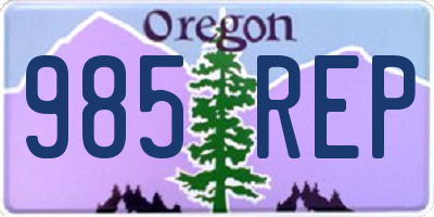OR license plate 985REP