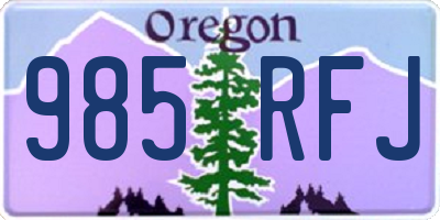OR license plate 985RFJ