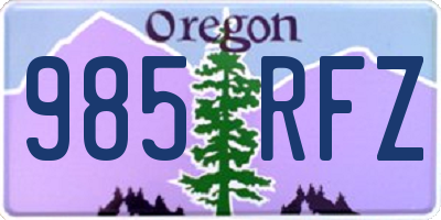 OR license plate 985RFZ