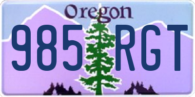 OR license plate 985RGT