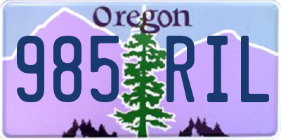 OR license plate 985RIL