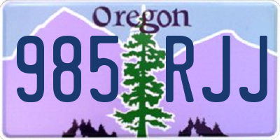 OR license plate 985RJJ