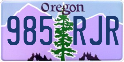 OR license plate 985RJR