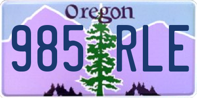 OR license plate 985RLE