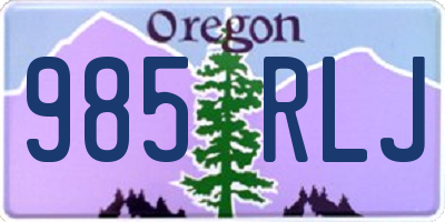 OR license plate 985RLJ
