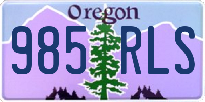 OR license plate 985RLS