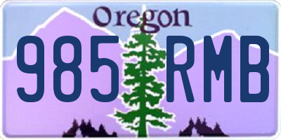 OR license plate 985RMB