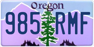 OR license plate 985RMF