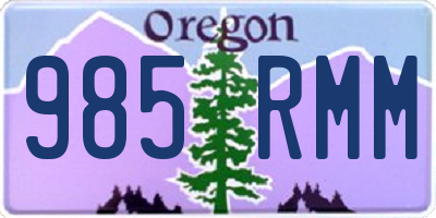 OR license plate 985RMM