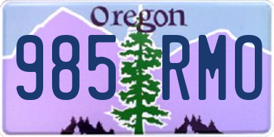 OR license plate 985RMO
