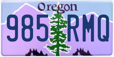 OR license plate 985RMQ