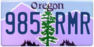 OR license plate 985RMR