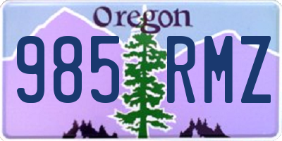 OR license plate 985RMZ