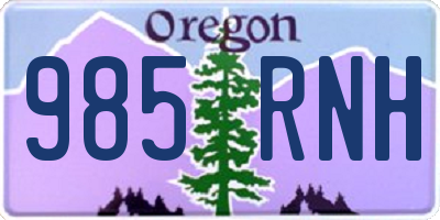 OR license plate 985RNH