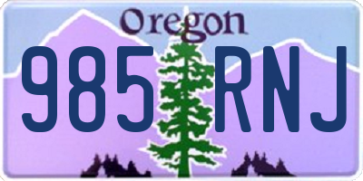 OR license plate 985RNJ