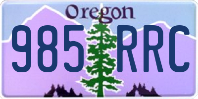 OR license plate 985RRC