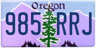 OR license plate 985RRJ