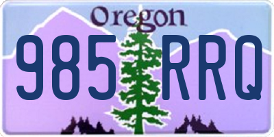 OR license plate 985RRQ