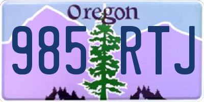 OR license plate 985RTJ
